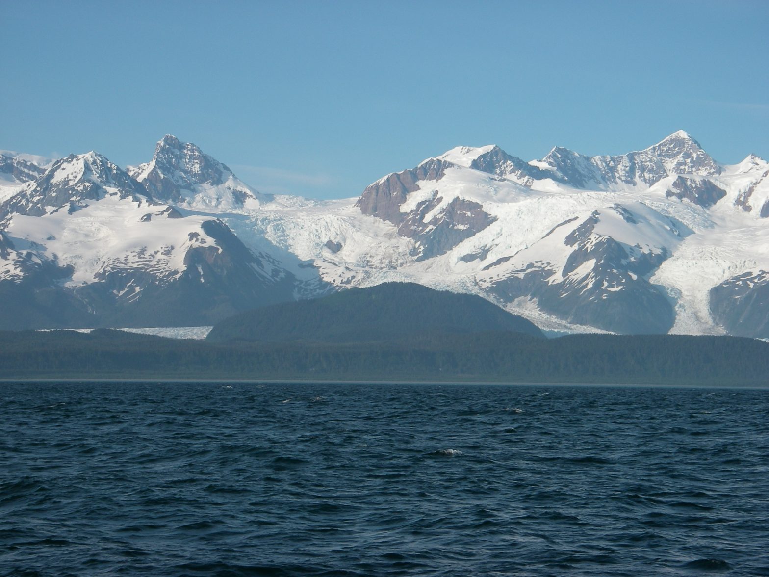 Snowy coastline in South Alaska